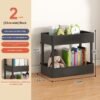 12cm Black-2 Layerdesktop VersionSmall Cart Storage Rack, Floor To Ceiling Kitchen, Multi-level Mobile Snacks, Bathroom, Bathroom, Bedroom, Bookshelf Storage Rack