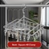 Stainless Steel Clothes Drying Rack With Multiple Clips