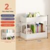 12cm White-2 Layersdesktop VersionSmall Cart Storage Rack, Floor To Ceiling Kitchen, Multi-level Mobile Snacks, Bathroom, Bathroom, Bedroom, Bookshelf Storage Rack